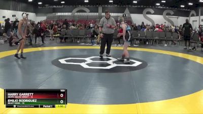 100 lbs Semis & 1st Wrestleback (8 Team) - Harry Garrett, Death Squad Wrest vs Emilio Rodriguez, Beast Mode