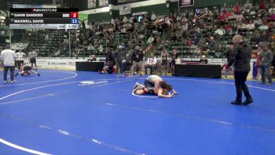 132 lbs Cons. Rd Of 16 - Gavin Sanders, Big Game Wrestling Club vs Maxwell Davis