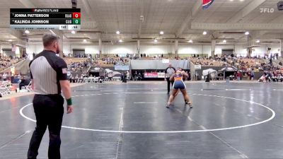 Girls 185 lbs 5th Place Match - Kalinda Johnson, Clinton High School vs Jonna Patterson, Blackman High School