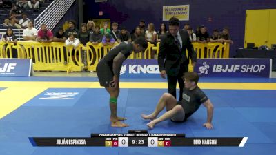 Max Hanson vs Julián Espinosa 2025 Pan IBJJF Jiu-Jitsu No-Gi Championship