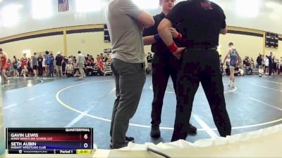 126 lbs Quarterfinal - Gavin Lewis, Howe Wrestling School LLC vs Seth Aubin, Hobart Wrestling Club