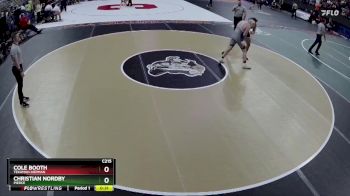 Cons. Round 1 - Cole Booth, Tekamah-Herman vs Christian Nordby, Pierce