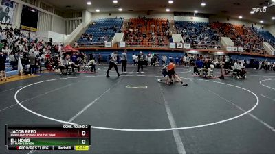 120 lbs Cons. Round 2 - Jacob Reed, Maryland School For The Deaf vs Eli Hogg, St. Mary`s Ryken