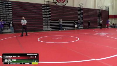 157 lbs Quarterfinal - K`den McMullin, Pacific (OR) vs Gideon Cole, Unattached