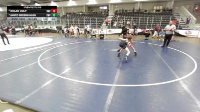 106 lbs Cons. Semis - Nolan Culp, HSE Wrestling Club vs Jantz Greenhalgh, Carbon Wrestling Club