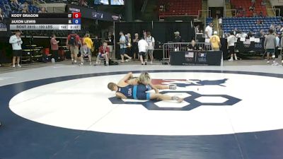 100 lbs Champ. Rd Of 16 - Kody Dragon, Connecticut vs Jaxon Lewis, Alabama