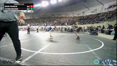 100 lbs Round Of 32 - Bodie Franklin, Madill Takedown vs Cayden Beavers, Harrah Little League Wrestling