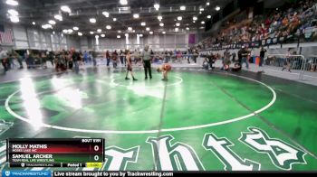 84-88 lbs Round 3 - Molly Mathis, Moses Lake WC vs Samuel Archer, Team Real Life Wrestling