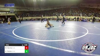 70 lbs Round Of 16 - Masen Harms, Noble Takedown Club vs Kyzer Falcon, Division Bell Wrestling