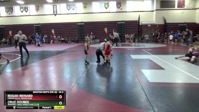 B-2 lbs Quarterfinal - Rogan Reinard, Cedar Falls Tigers/DNH vs Cruz Doubek, Waverly Area Wrestling Club