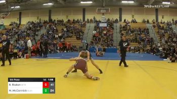 145 lbs 5th Place - Bryce Blaken, G-E-T/Mel-Min vs Matthew McCormick, Blaine