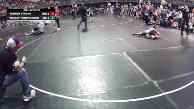 47-48 lbs Cons. Round 1 - Lennon Strong, Weeping Water Wrestling Club - Girls vs Hadley Hendrickson, Hawks Wrestling Club (Lincoln) - Girls