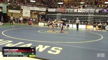 144 lbs Quarterfinal - Wyatt Gardner, Leoti-Wichita County vs Kannon Crossland, Effingham-Atchison Co Community