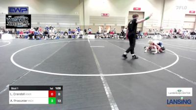 97 lbs Rr Rnd 1 - Logan Crandall, Askren Wrestling Academy - (B) vs Asher Procunier, Michigan Premier WC - (A)