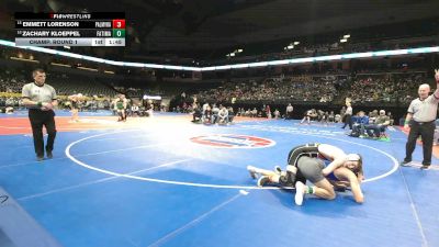 144 Class 1 lbs Champ. Round 1 - Emmett Lorenson, Palmyra vs Zachary Kloeppel, Fatima