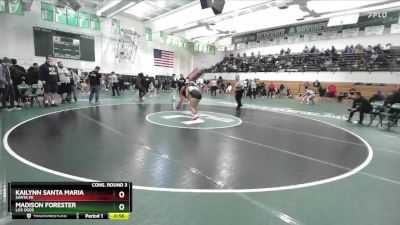 135 lbs Cons. Round 3 - Kailynn Santa Maria, Santa Fe vs Madison Forester, Los Osos