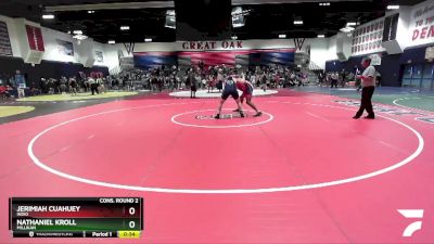 190 lbs Cons. Round 2 - Nathaniel Kroll, Millikan vs Jerimiah Cuahuey, Indio