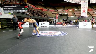 Cadet Boys Lower - 126 lbs Cons. Round 4 - Jose Contreras Jr. vs Cole Cronan, Turlock High School Wrestling