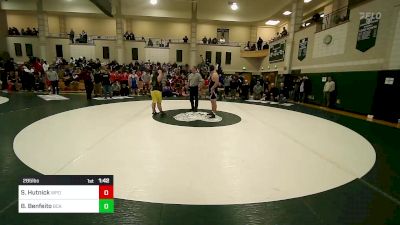 285 lbs Round Of 16 - Stephen Hutnick, Walpole vs Brady Benfeito, Bristol County/Dighton Rehoboth