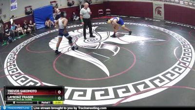 150 lbs Champ. Round 2 - Layronz Fraser, Granite Hills (El Cajon) vs Trevor Sakomoto, Punahou Boys