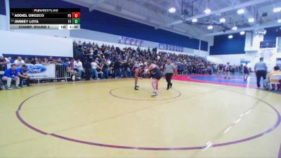 144 lbs Champ. Round 1 - Addiel Orozco, Palm Desert vs Jimmey Loya, Fountain Valley