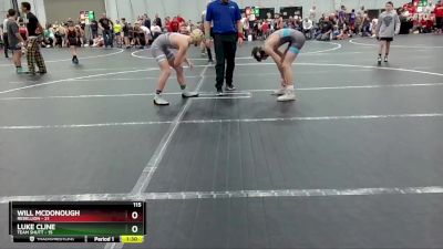 115 lbs Semis (4 Team) - Luke Cline, Team Shutt vs Will McDonough, Rebellion