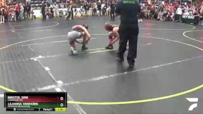 96 lbs Semifinal - Bristol Sirk, Lakeshore WC vs Lilianna VanHorn, Michigan Revolution