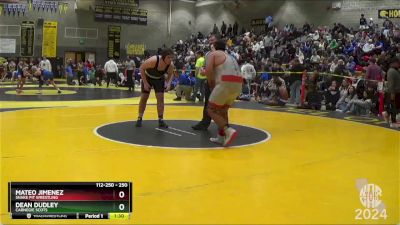 250 lbs Semifinal - Dean Dudley, Carnegie Scots vs Mateo Jimenez, Snake Pit Wrestling