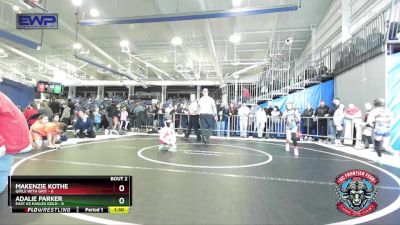 60 lbs Semis (4 Team) - Makenzie Kothe, Girls With Grit vs Adalie Parker, East KS Eagles Gold