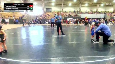 35 lbs Quarterfinal - Emerie Joseph, Hilltopper Wrestling Club vs Banks Caho, Higher Calling Wrestling