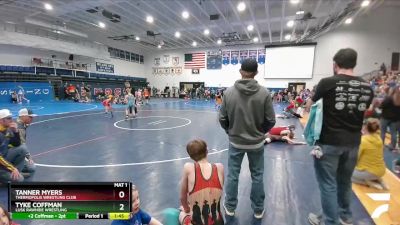 78 lbs Quarterfinal - Tanner Myers, Thermopolis Wrestling Club vs Tyke Coffman, Lusk Rawhide Wrestling