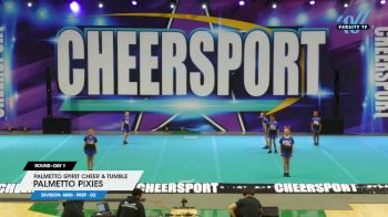 Palmetto Spirit Cheer & Tumble - Palmetto Pixies [2024 L1.1 Mini - PREP - D2 Day 1] 2024 CHEERSPORT Charlotte Classic