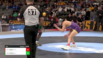 141 lbs 1st Place Match - Johnny Lopez, San Fran. St. vs Khyvon Grace, West Liberty