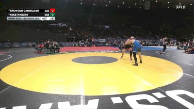 6A Boys 190 lbs Cons. Semi - Snowden Gabrielsen, Beaverton Boys vs Cole Thomas, Grant Boys