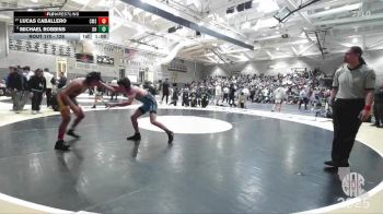128 lbs Champ. Round 1 - Lucas Caballero, Cooley Middle School vs Michael Robbins, Dark Horse
