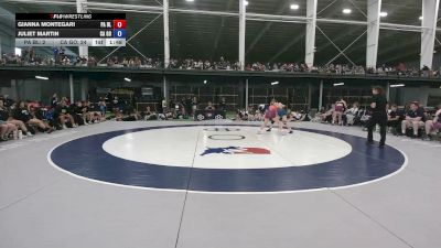 125 lbs Gianna Montegari, Pennsylvania Blue vs Juliet Martin, California Gold