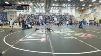132 lbs Cons. Round 4 - Drake Schuyler, Camden Outsiders vs Luke Rodriguez, Lincoln High School