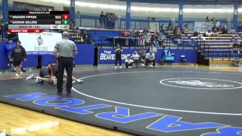 197 lbs Cons. Round 2 - Darian Gillins, Cloud County Community College vs Draven Pipkin, Neosho County Community College