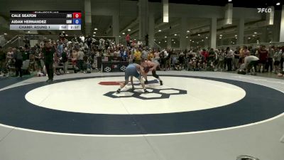 61 lbs Champ. Round 1 - Cale Seaton, Jackrabbit Wrestling Club vs Aidan Hernandez, Gold Rush Wrestling