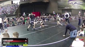 85 lbs Round 3 (4 Team) - Kysen Hughes, Kansas Python vs Beau Eck, Kansas Mamba