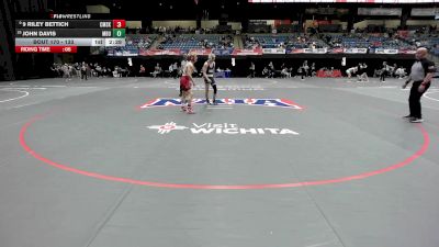 133 lbs Cons. Round 1 - 9 Riley Bettich, Cumberlands vs John Davis, Missouri Baptist