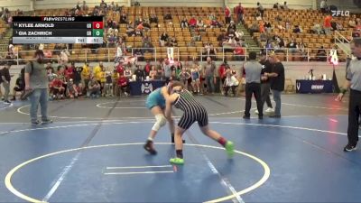 100 lbs 3rd Place Match - Kylee Arnold, Warner Elite Wrestling Club vs Gia Zachrich, CP