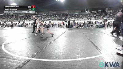 100 lbs 5th Place - Cannon Hughes, Owasso Takedown Club vs Knox Rillema, Lexington Wrestling Club