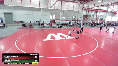 125 lbs Quarterfinal - Diego Barajas, Maryville vs Quentin Keen, Wabash