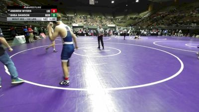 140 lbs Consi Of 8 #2 - Andrew Myers, Liberty Bakersfield vs Shea Dawson, Morro Bay