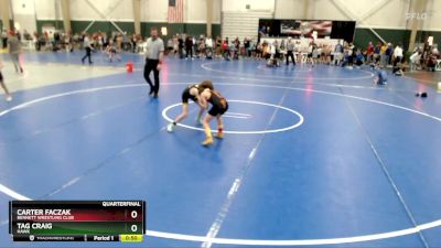 73 lbs Quarterfinal - Tag Craig, Hawk vs Carter Faczak, Bennett Wrestling Club