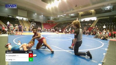 129-138 lbs Rr Rnd 2 - Haylee Campbell, Chandler Takedown Club vs Jalaina Lang, Lions Wrestling Club