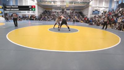 285 lbs Quarterfinal - Takai Fearon, Smyrna H S vs Matt Brunner, Caravel Academy