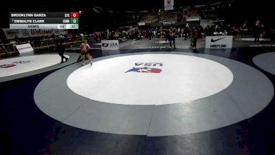 125 lbs Semis - Brooklynn Garza, SilvaBack Training Center vs Emmalyn Clark, Elk Grove Wrestling Academy