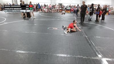 70 lbs Round 1 (4 Team) - Mahika Vishwanath, Level Up Wrestling Center vs Charlotte Wingrove, Backyard Bullies Wrestling Club